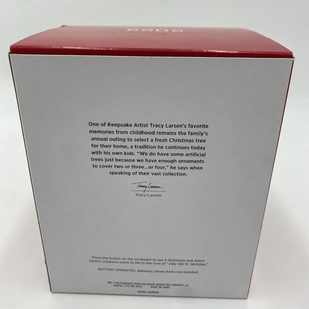 2022 HALLMARK SANTA'S WORKSHOP WONDERS MAGIC LIGHT SOUND & MOTION Ornament - Picture 6 of 16